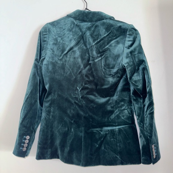 J. Crew Dark Green Velvet Blazer - Picture 3 of 3
